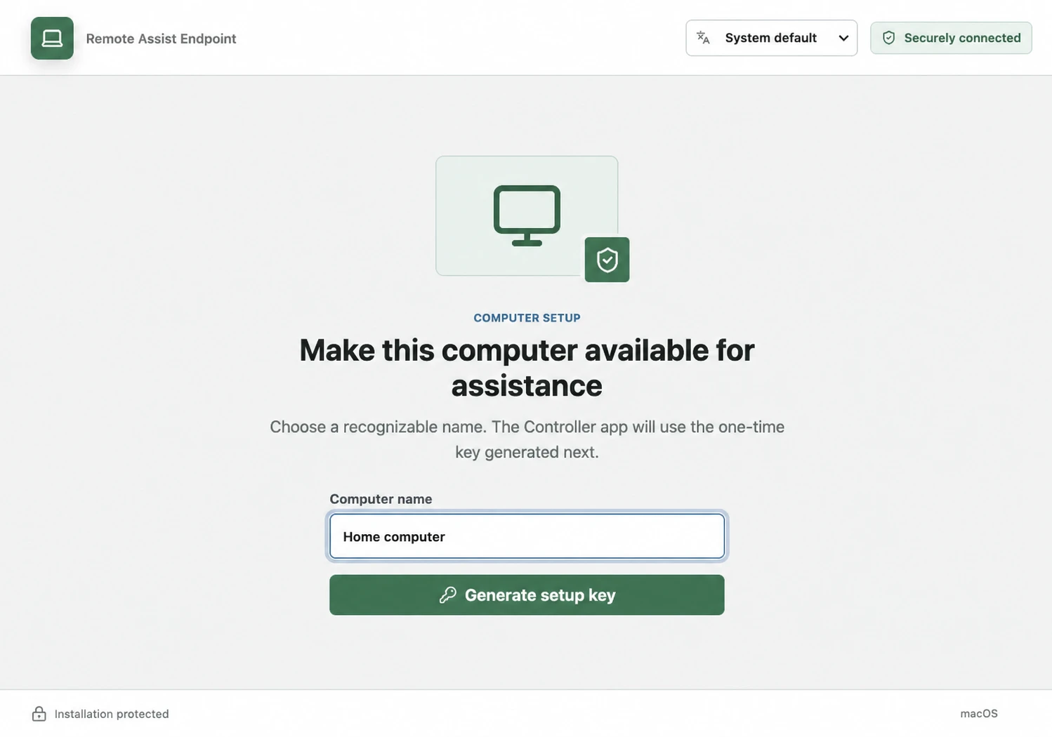 Remote Assist Endpoint setup on macOS
